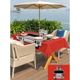 thumbnail image 5 of Outdoor Tablecloths with Umbrella Hole & Zipper, Cars Rectangle Tablecloth 52x70 Inch, Red Cartoon Funny Simple Truck Silhouettes Art Waterproof Table Cloth, Patio/Pool/Picnic Table Covers, 5 of 8