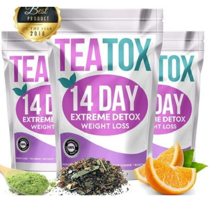 Teatox 14 Day Detox Herbal Weight Loss Tea- Natural Weight Loss, Body Cleanse and Appetite Control Tea (The Best Natural Detox For Weight Loss)