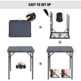 thumbnail image 5 of Redcamp Small Folding Camping Table, Adjustable Height, Lightweight Aluminum Frame, 2 Feet, Grey, 5 of 9