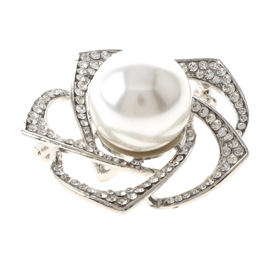Medium Size Crystal Rose Brooch