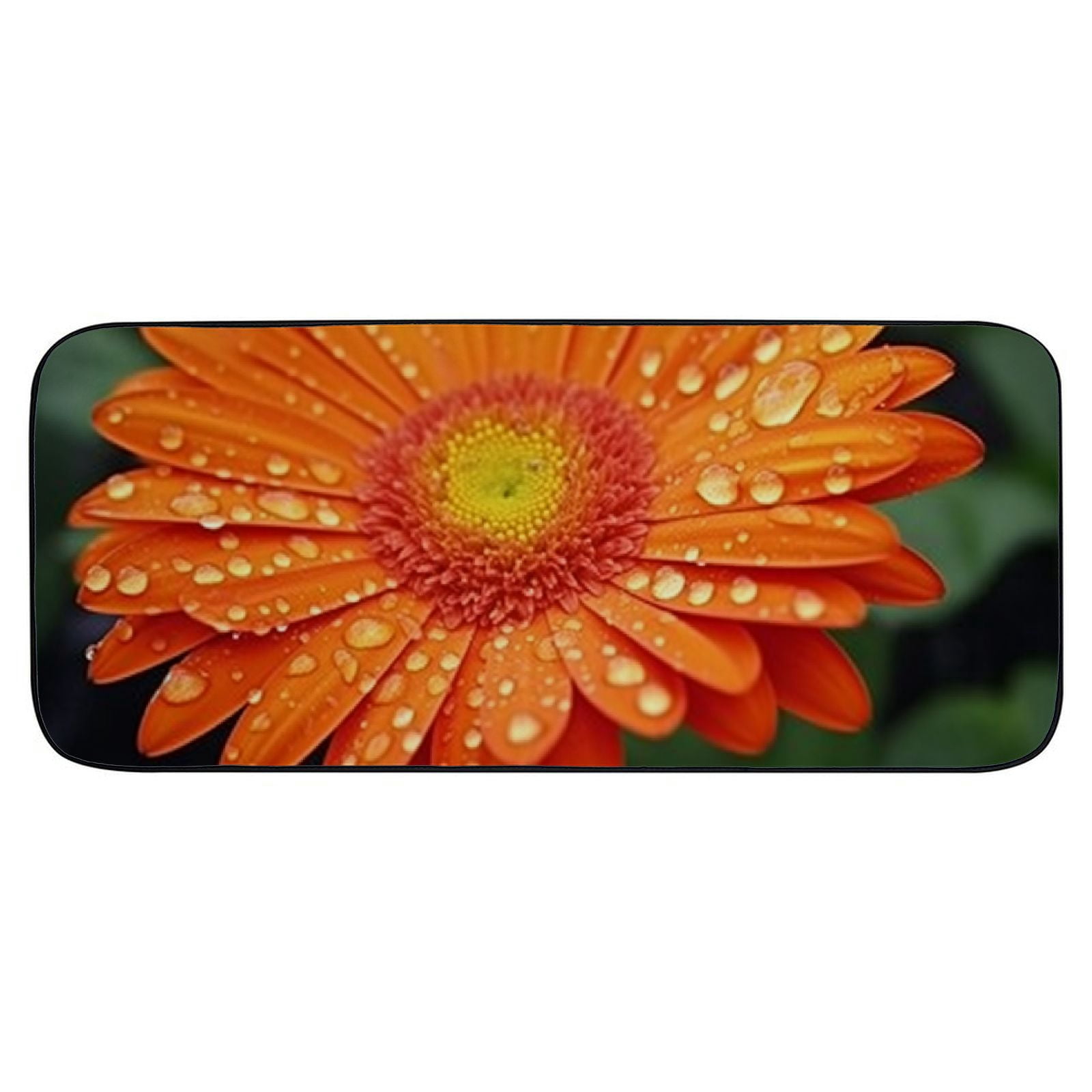 Heduofu Decorative Door Mat, Door Mat with Non-Slip Rubber Backing, Easy Cleaning, Traps Dirt, Rug for Entry, Patio, Garage  - Gerbera Daisy Flowers Red Bouquet Flower Open 19.68*47.24 in