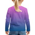 thumbnail image 4 of Gpaecead Girls Sweatshirt Long Sleeve Gradient Print Crewneck Pullover Sweatshirts for Teen Girls 3 Years Purple, 4 of 6
