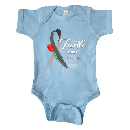 

Inktastic Faith over Fear Parkinson s Awareness with Red Tulip Gift Baby Boy or Baby Girl Bodysuit