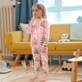 thumbnail image 4 of FORMRS Long Sleeve Top and Pants Pajama Set for Niños 2-Piece Sleepwear, Sizes 18M-8Y, Gingerbread Houses, 4 of 6