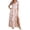 Purple, variant on Summer Sleeveless V-neck Floral Printing Flared Ruffle Long Maxi Dress