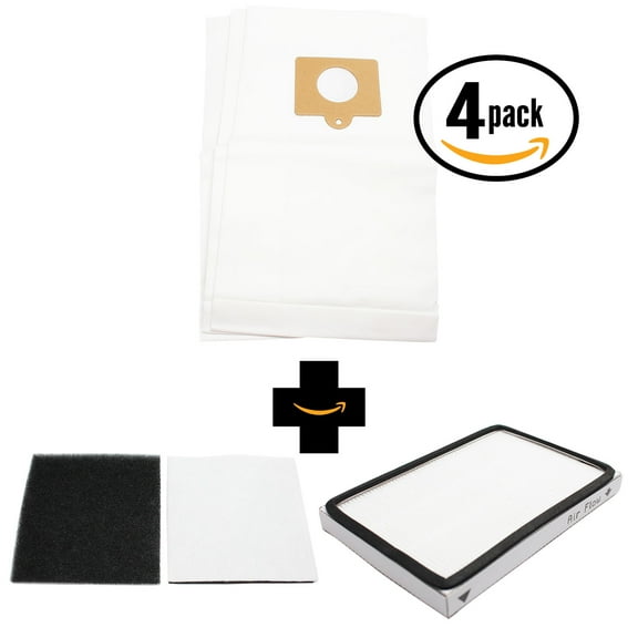 12 Replacement Kenmore 11627515700 Vacuum Bags, 1 HEPA Filter & 1 Foam Filter - Compatible Kenmore 50558, 5055, 50557, Type C Vacuum Bags; 86889, EF-1 Filter & 86883, CF-1 Filter