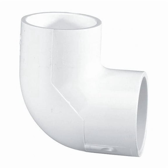 PVC Elbow, 90 Degrees, Socket x Socket, 1/2 in Pipe Size
