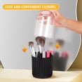 thumbnail image 3 of KAKOWELY Soporte Giratorio Para Brochas De Maquillaje Con Tapa Y Compartimentos Organizadores Negro, 3 of 8