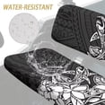 thumbnail image 7 of FKELYI Mule Bench Seat Cover Black Polynesian Flower Print Dustproof UTV Seat Cover Compatible with Kawasaki Mule 600/610 2 Pcs Anti-Scratch Seats Protector Decor, 7 of 7