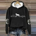thumbnail image 2 of Sweatshirts for Women ZHUGeLI Pullover Clearance! Fashion Women's Casual Long Sleeve Christmas Printed Round Neck Ladies Hooded Sweatshirt Tops, 2 of 4