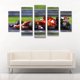 thumbnail image 2 of Cuadro Decorativo Auto Ferrari Fórmula 1 Juego De 5 Piezas 150x80cm Ideal Para Sala Oficina Taller Decoración Moderna, 2 of 5