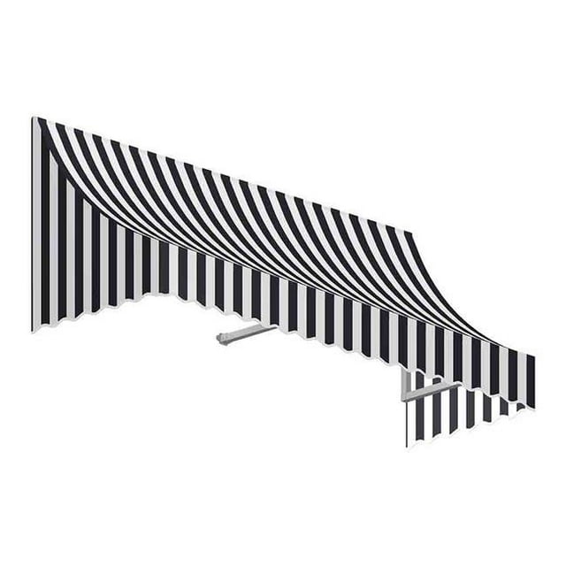 Awntech NT33-US-6KW Auvent de Fenêtre et d'Entrée Nantucket de 6,38 Pi, Noir et Blanc - 44 x 36 Po