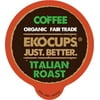 Ekocups Italian Roast Organic Coffee Pods, 40 Count for Keurig K Cup Machines