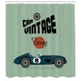 thumbnail image 3 of Ambesonne Cars Shower Curtain, Classic Design Racing, 69"Wx70"L, Reseda Green Petrol Blue, 3 of 3