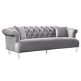 thumbnail image 4 of Elegance Sofa in Grey Velvet with Acrylic Legs, 4 of 4