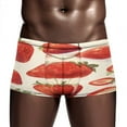 thumbnail image 3 of Strawberry Fruit Watercolor Men's Mesh Boxer Briefs Cooling Breathable Sports Underwear Vertical Fly, 3 of 5