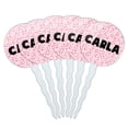 thumbnail image 1 of Carla Cupcake Picks Toppers - Set of 6 - Pink Speckles, 1 of 1