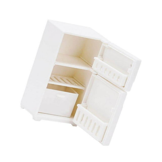 Mini Refrigerator Decoration Fashion Furniture Furniture Toy Model for 1:6 Dollhouse White