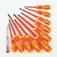 thumbnail image 3 of Gunpla 11 Pieces VDE Insulated Screwdriver Set, 1000V with Black Tip Magnetic, TPR Handle and Screwdriver Tester for Electrician Repair, 3 of 8