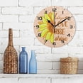 thumbnail image 3 of SKYSONIC Sunflower Wall Clock 10 Inch Silent Non Ticking Round Clock Oil Painting Clock Easy to Read Clock for Living Room Bedroom Bathroom Home Decor, 3 of 7