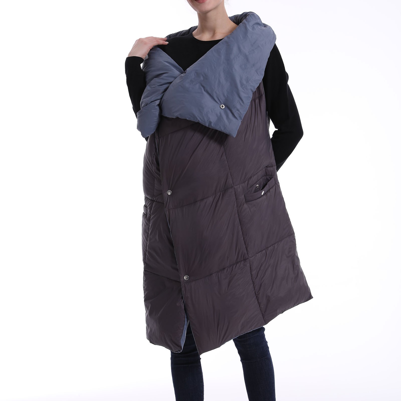 Audhol Winter Shawl Wraps Usb Heated Blanket Heating Shawl Battery Heated Throw With 6 Heating Levels Warming Wrap For Home Office Washable Tassels Open Front Capes Grey1 One Size