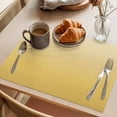 thumbnail image 3 of Placemat Set of 6 Ombre Yellow Placemats for Dining Table Gradient Gradual Color Washable Table Mats for Kitchen and Party Decor Indoor & Outdoor Use, 3 of 8