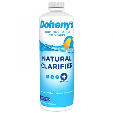 Doheny s Natural Clarifier - 1 Qt. for Swimming Pools - Clarify Cloudy Water  Remove Excess Metals  Improve Filter Efficiency  Eliminate Oil and Scum