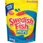 SWEDISH FISH Mini Soft & Chewy Candy, Family Size, 1.9 lb