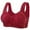 A-Red331, variant on Yuanlong Daisy Bras For Older Women Front Closure Full Coverage Bra Support And Comfort Wireless Back Smoothing T Shirt Bra