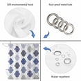 thumbnail image 4 of Grey Purple Moroccan Shower Curtain, Waterproof Shower Curtains for Bathroom, Retro Bohemia Geometric Pattern Washable Fabric Bathtub Curtain Set Bath Decor with 12 Hooks 48"x72", 4 of 8