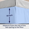 thumbnail image 4 of SGI bedding 10 inch Drop Bed Skirt Queen Size Platform Style, Classic Tailored Look, Elegant Pleated Style Dust Ruffle, Split Corners, Wrinkle Resistant Microfiber - Light Blue, 4 of 8