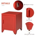 thumbnail image 6 of HomCom Indoor Industrail Adjustable Steel Rectangle End Table, Red, 6 of 9