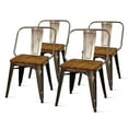 thumbnail image 4 of Brian Metal Industrial Side Chair (Set of 4) - na Dining Chairs Black, 4 of 5