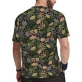 thumbnail image 2 of Wukai Camouflage Skulls Print Men's Short-Sleeved Mesh T-Shirt,Quick-Dry Short Sleeve Workout T-Shirt-Large, 2 of 8