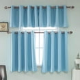 thumbnail image 3 of Solid Colored Short Valance Curtains Kitchen Window Curtain Shade Curtain Balcony Treatment Blue S, 3 of 9