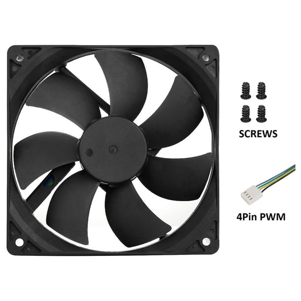 120mm Electronic Fan CPU Cooling Fan 4Pin PWM High 12V PC Cooler Case Fan Black -