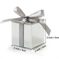 thumbnail image 2 of 30 Pcs Silver Paper Favor Boxes Square Gift Bags with Ribbons DIY Craft Wrapping Present Boxes Chocolate Candy Small Item Containers for Wedding Home Decor Birthday Party Supplies By Scheam, 2 of 6
