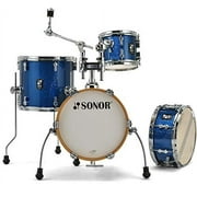 Sonor AQX Micro 4-Piece Drum Shell Pack(Blue Ocean Sparkle)