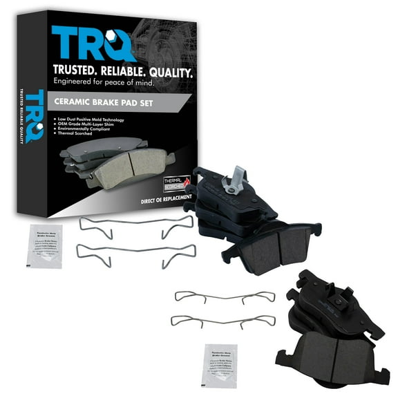 TRQ Front & Rear Premium Posi Ceramic Brake Pad for Volvo S60 S80 V70 XC70 BFA13054 Fits select: 2004-2007 VOLVO S60 2.5T, 2006-2007 VOLVO V70 2.5T