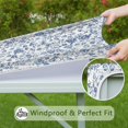 thumbnail image 6 of Pioneer Flower Floral Print Pattern Square Fitted Tablecloth with Elastic Edge,Square Table Cover,Washable Elastic Table Cover for Home Kitchen Party Decor 36"x36", 6 of 6
