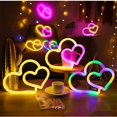thumbnail image 4 of LINLIN LED Neon Sign,Heart Neon Sign Night Light Wall LED Neon Lamp USB Battery Powered Led Neon Light Sign for Home Bedroom Bar Party Decoration, 4 of 7