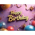 thumbnail image 4 of LUUFILx Happy 60th Birthday Banner Backdrop Decoration for Birthday Party Supplies Photography Props Blue Gold Balloon Background Decor, 4 of 9