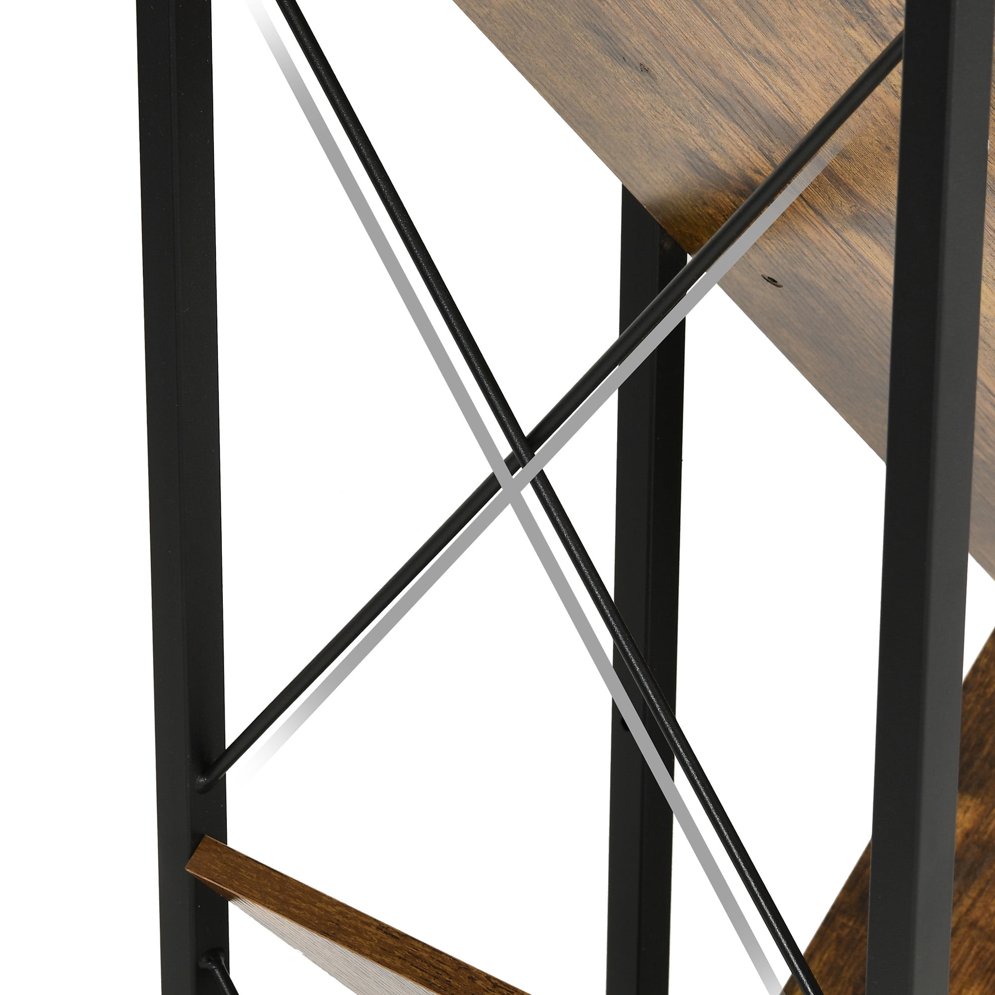 Uforic 5 Tier Tall Bookshelf, 70.8" Wide Tree Bookcase, Industrial Large Bookshelves, Etagere Storage Display Shelf for Living Room,Bedroom, Home Office, Brown