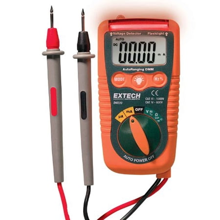 Extech DM220 CAT IV Mini Pocket MultiMeter with Non-Contact Voltage Detector