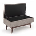 thumbnail image 5 of Simpli Home Owen 36 inch Wide Mid Century Modern Rectangle Small Rectangular Storage Ottoman in Distressed Grey Taupe, Assembled, 5 of 10