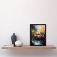 thumbnail image 4 of Sports Car Racing Oil Painting For Him Motor Racing Man Cave Artwork Framed Wall Art Print A4, 4 of 5
