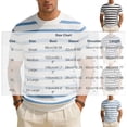 thumbnail image 2 of LEKWK Mens Striped Shirt Crewneck Horizontal Short Sleeve Lightweight Tops Ribbed Knit Breathable Tees Relaxed Fit Casual Retro Daily Vacation Summer Tops Navy S, 2 of 4