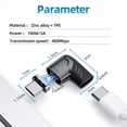 thumbnail image 5 of Adaptador USB magnético C (paquete de 2) conector tipo C soporte de ángulo recto Afortunado Sencillez, 5 of 5