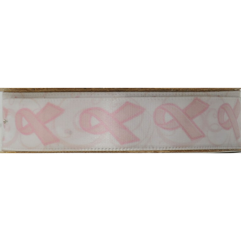 4 pack) Offray Ribbon, Pink 7/8 inch Breast Cancer Awareness Satin