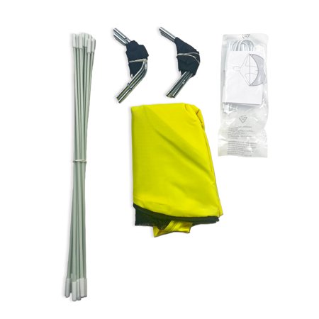 ATHLETIC WORKS 3X2FT 2 PACK POP-UP SOCCER NETS WITH CARRY BAG, YELLOW AND BLACK